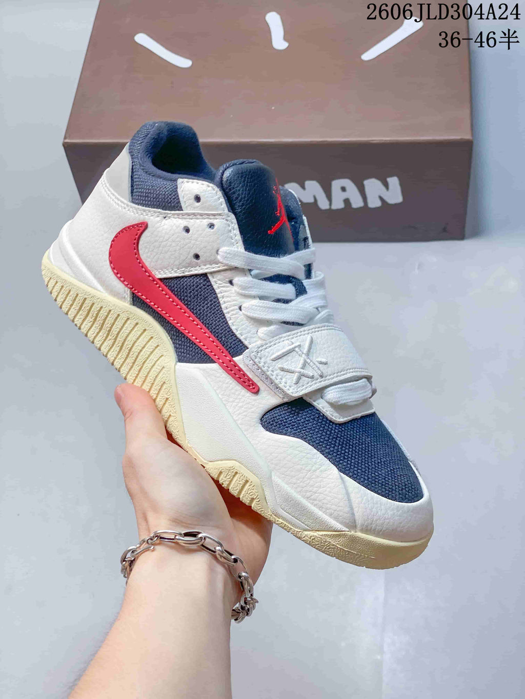 Travis Scott x Jordan Jumpman Jack Mocha Low-Top Sneakers