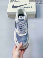Nike Air Force 1 Low White and Blue Sneakers