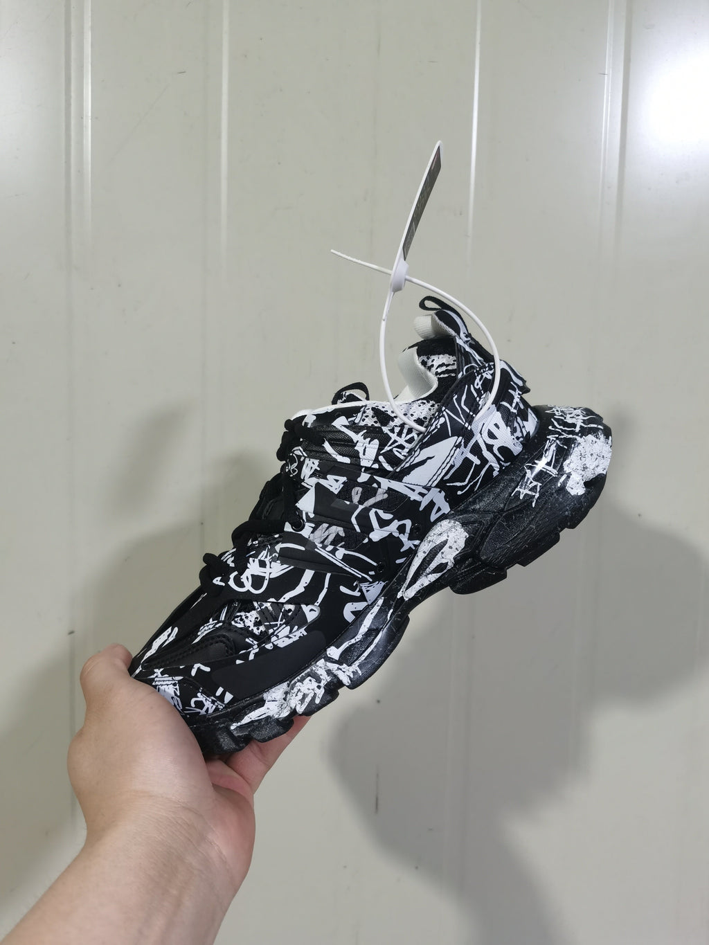 Balenciaga Track 3.0 Graffiti Sneakers Black White 542436