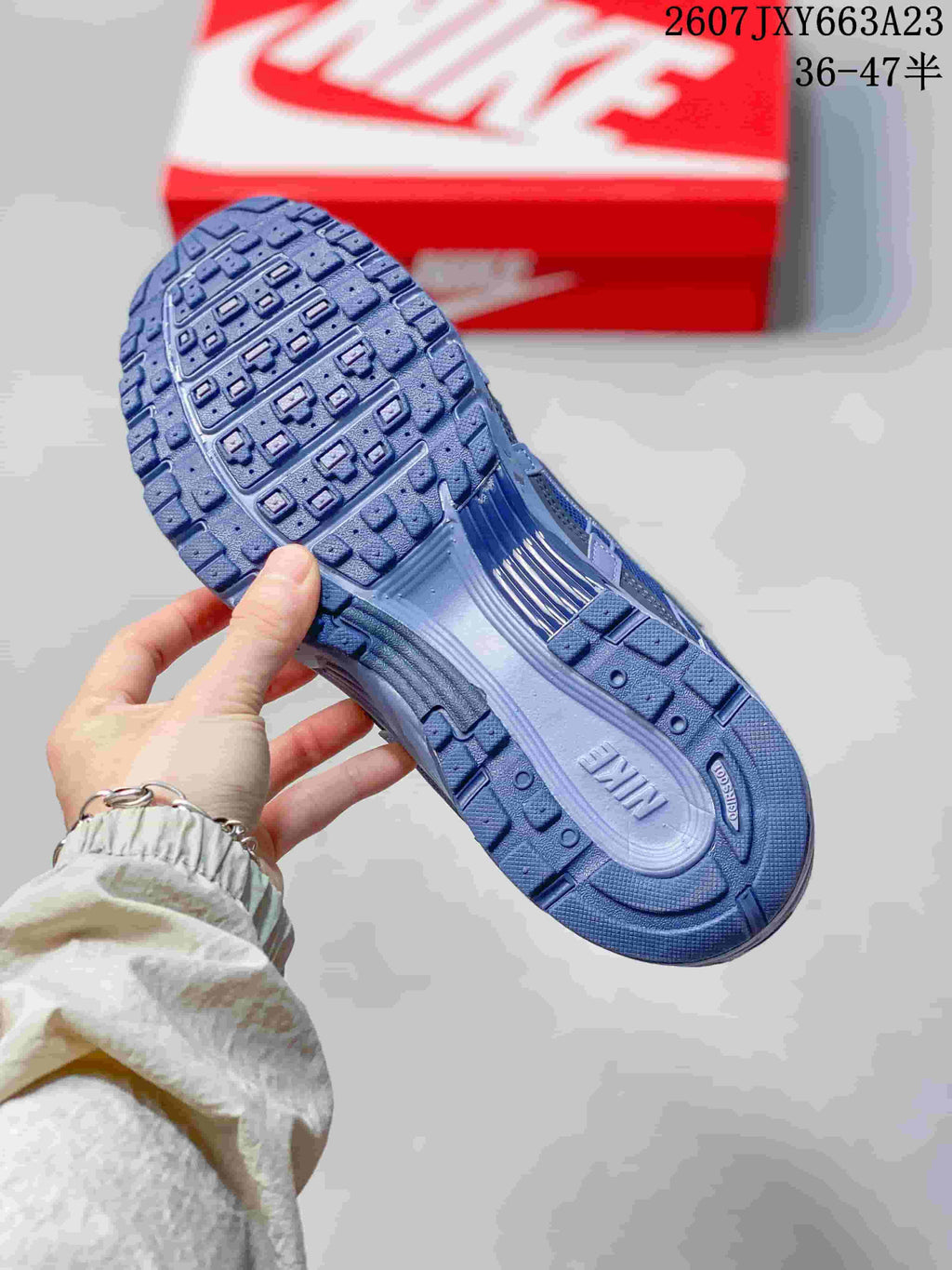 Nike P-6000 Blue Gray Retro Casual Sneakers