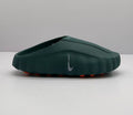 Nike Dark Green Slides with Orange Sole Details