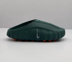 Nike Dark Green Slides with Orange Sole Details