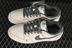 Nike SB Dunk Low Cream and Gray Monogram Sneakers