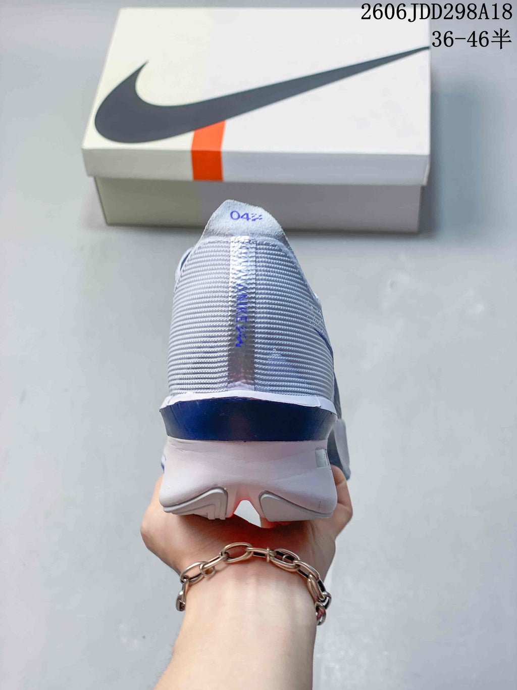 Nike ZoomX Vaporfly NEXT% 4 Road Racing Sneakers White Blue