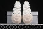 SMFK S0002B2 White Platform Canvas Sneakers