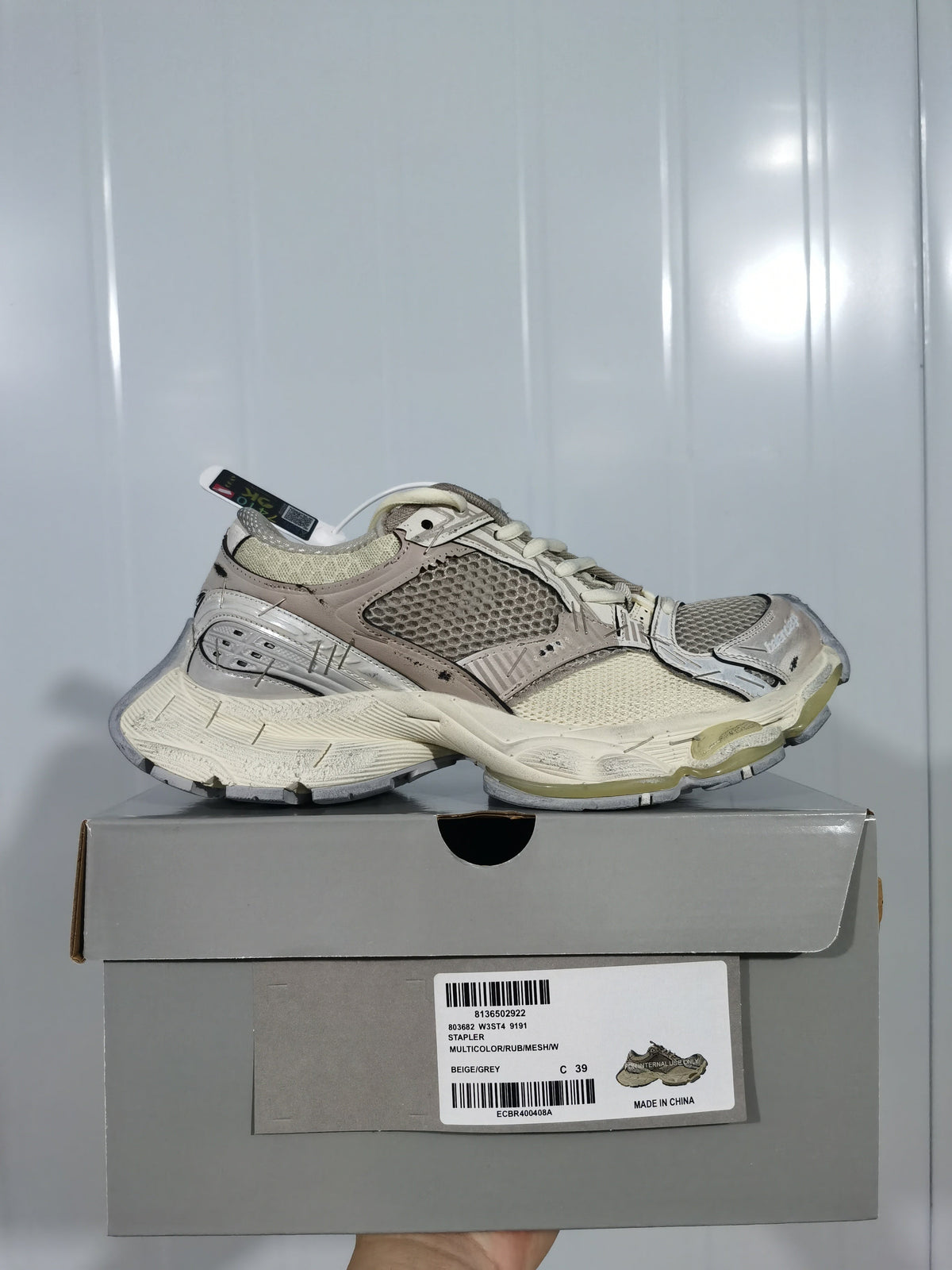 Stapler 9191 Sneakers in Beige and Grey