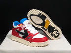 Off-White Red White Blue High-Top Sneakers
