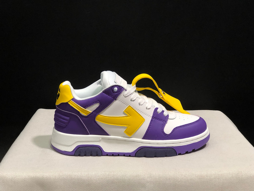 Off-White Out Of Office Low-Top Sneakers White Purple Yellow