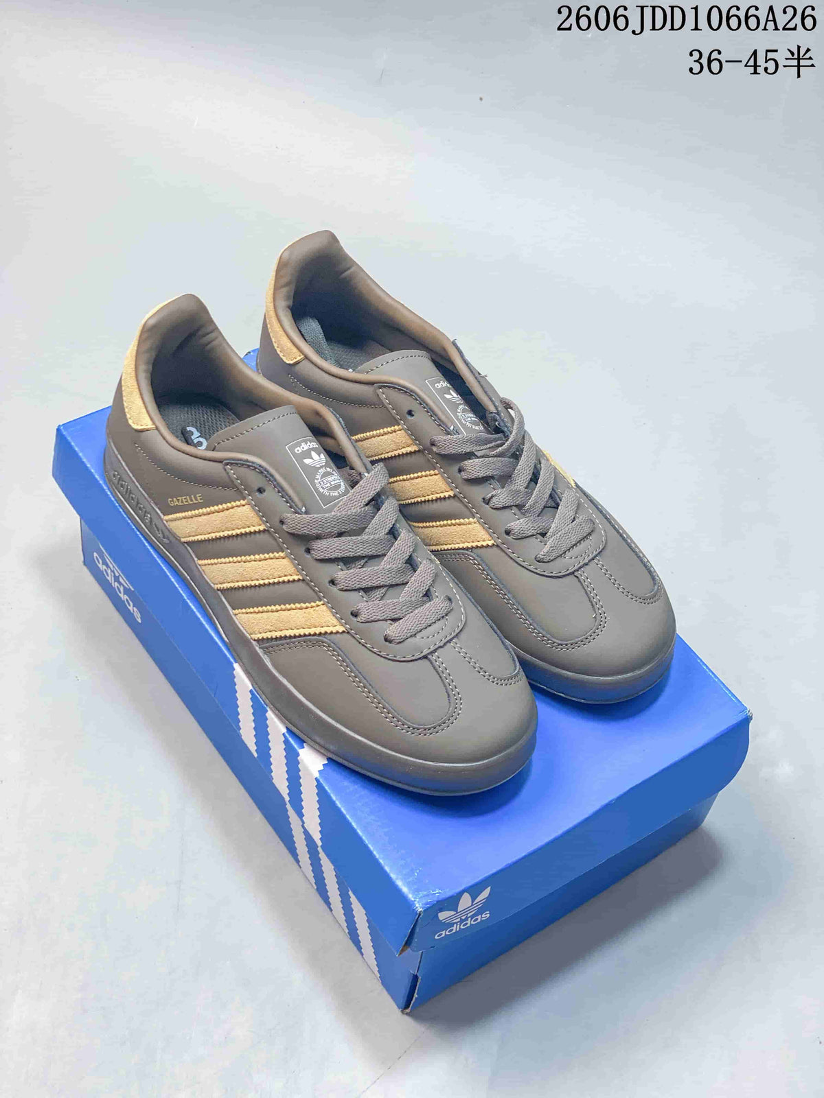 Adidas Originals Gazelle Indoor Sneakers Gray Gold JQ8386