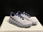 On Cloud X Sneakers in Silver Gray and Purple