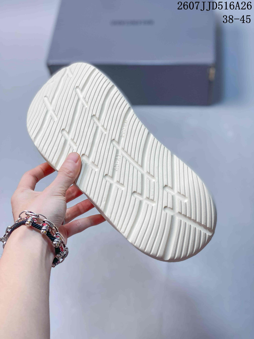 Platform Clogs White and Green Style 2607JJD516A26