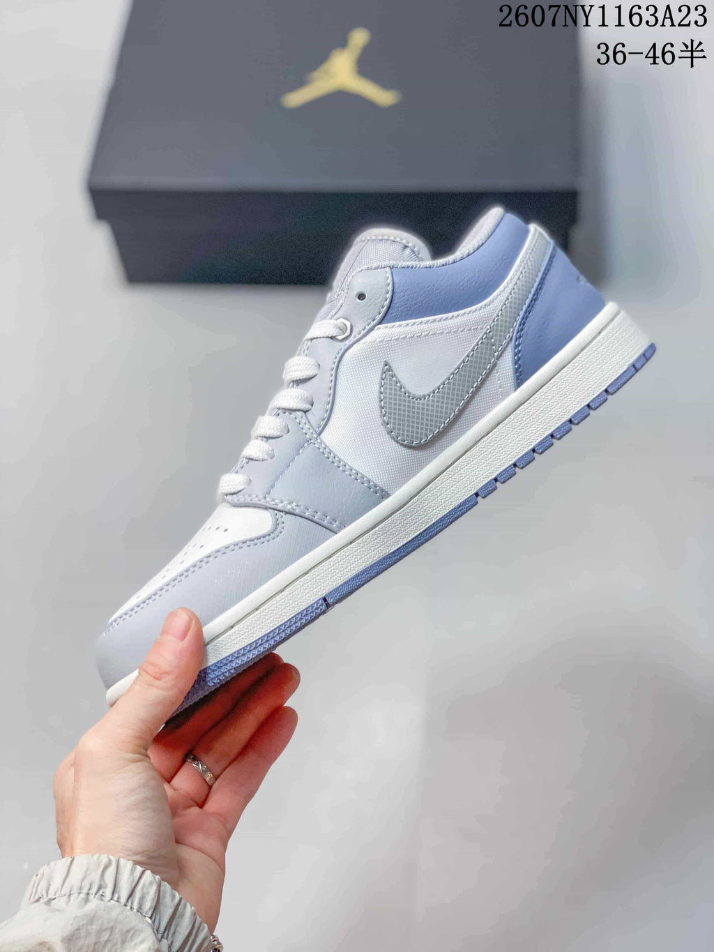 Jordan Air Jordan 1 Low Sneakers Light Grey White 2607NY1163A23