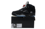 Jordan Air Jordan 5 Retro Black and Silver High-Top Sneakers
