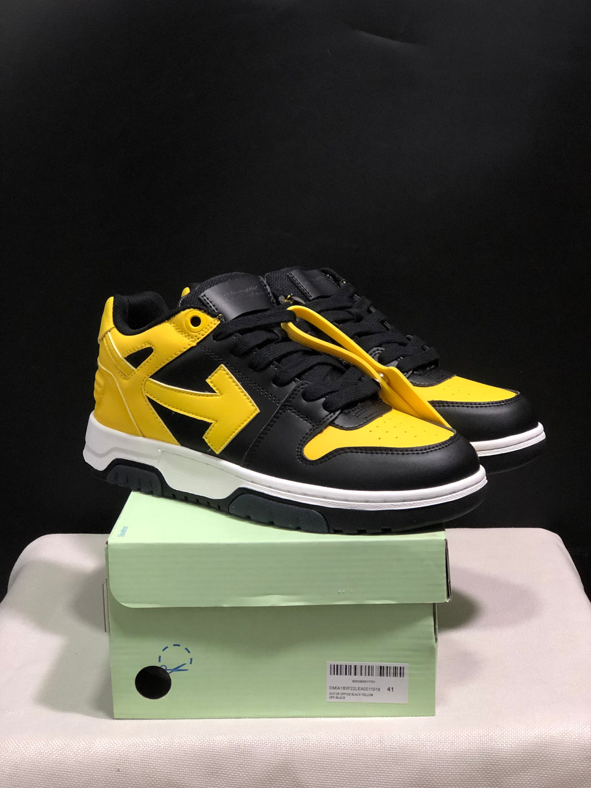 Off-White Out Of Office Low-Top Sneakers Black Yellow