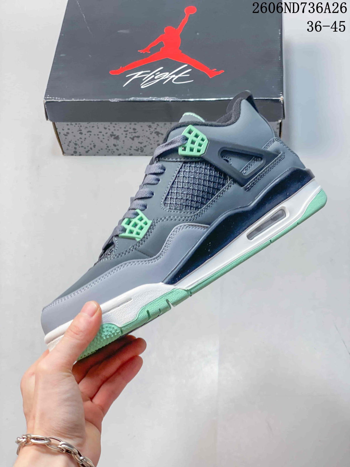 Jordan Air Jordan 4 Retro High-Top Sneakers Grey Mint