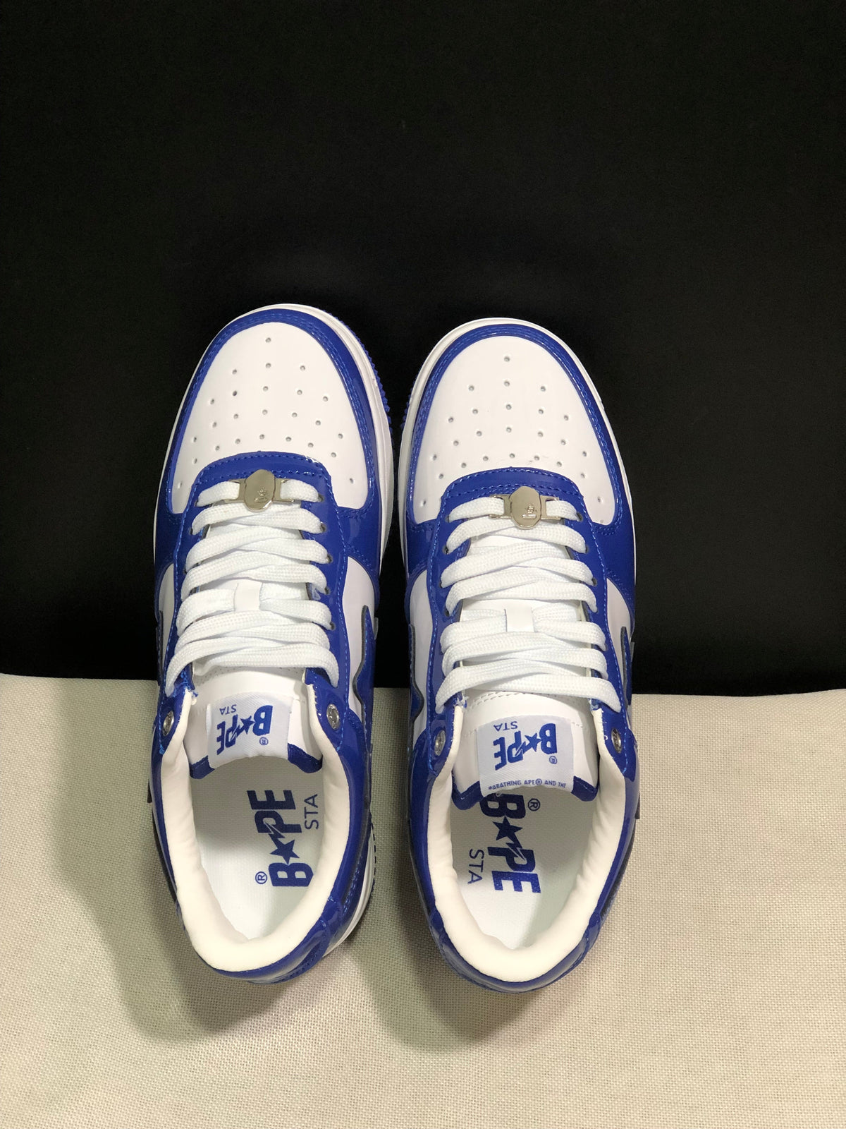 Bape Sta Low-Top Sneakers Blue and White