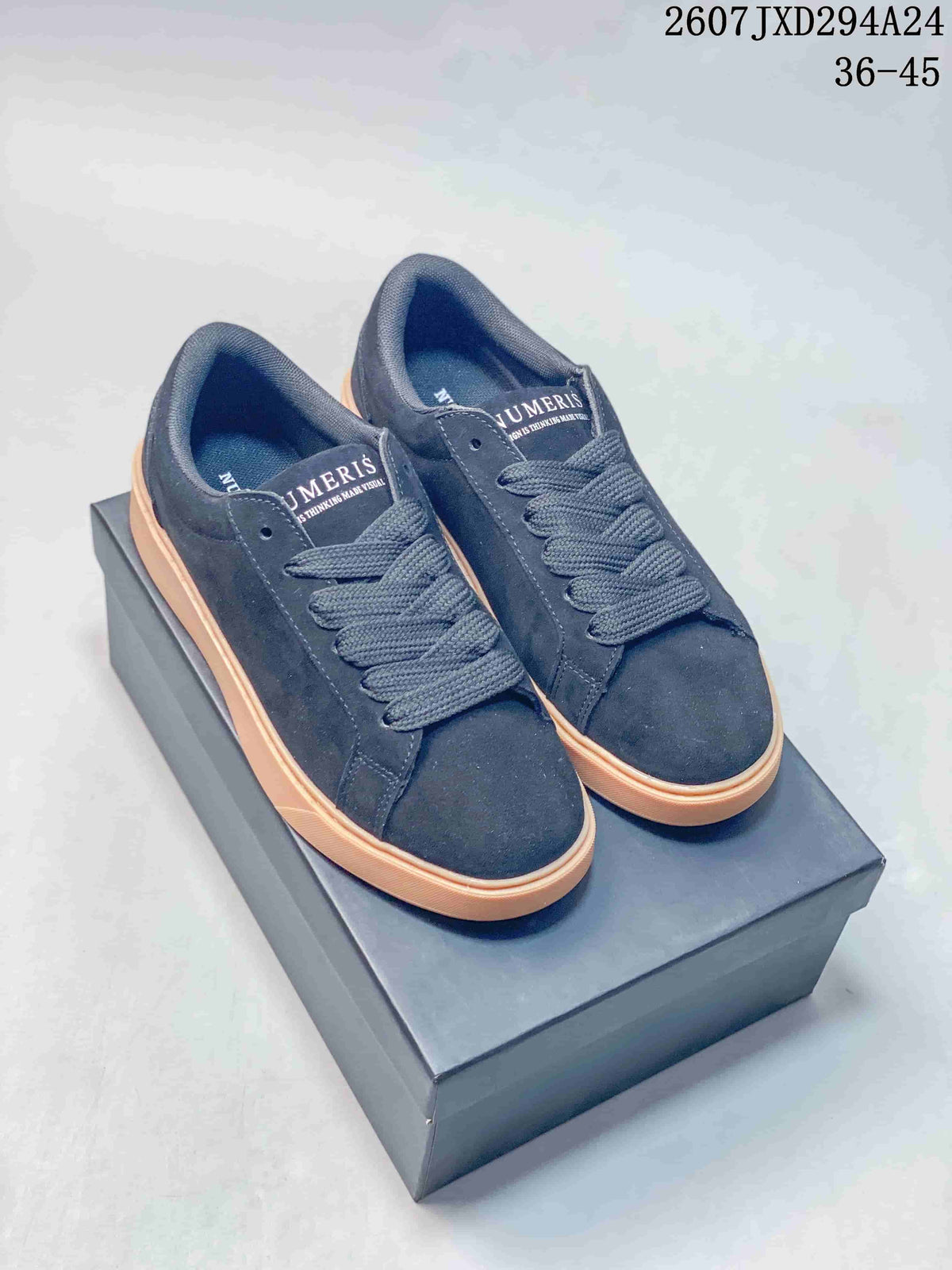 Numeris JXD294A24 Navy Low-Top Platform Sneakers