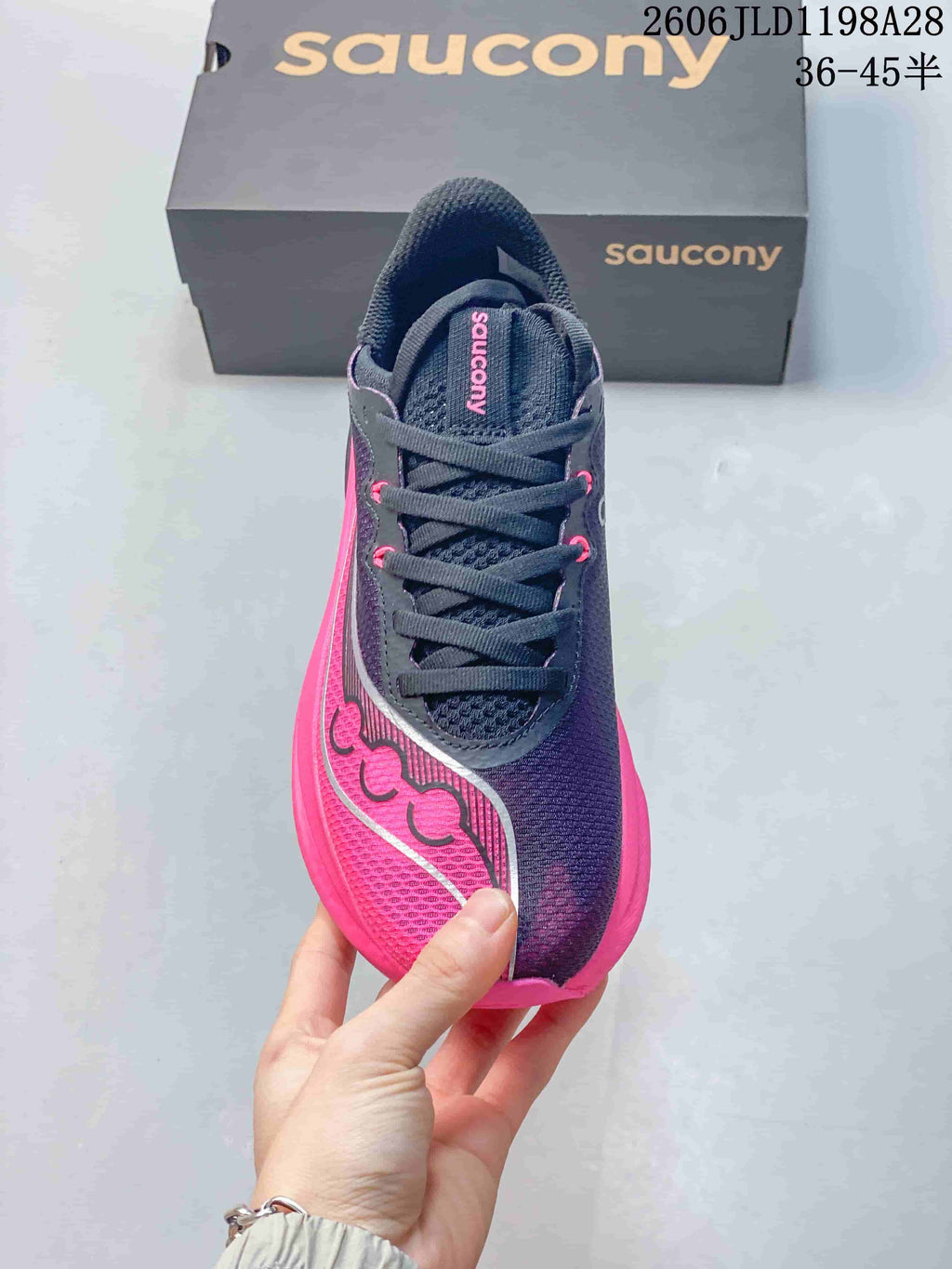 Saucony Endorphin Speed 5 Running Shoes, Navy and Pink