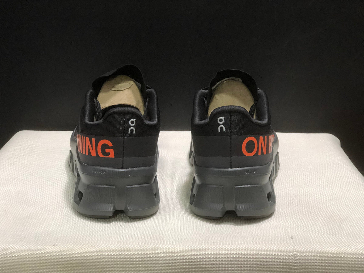 On Cloudmonster 1 Black Orange Running Sneakers