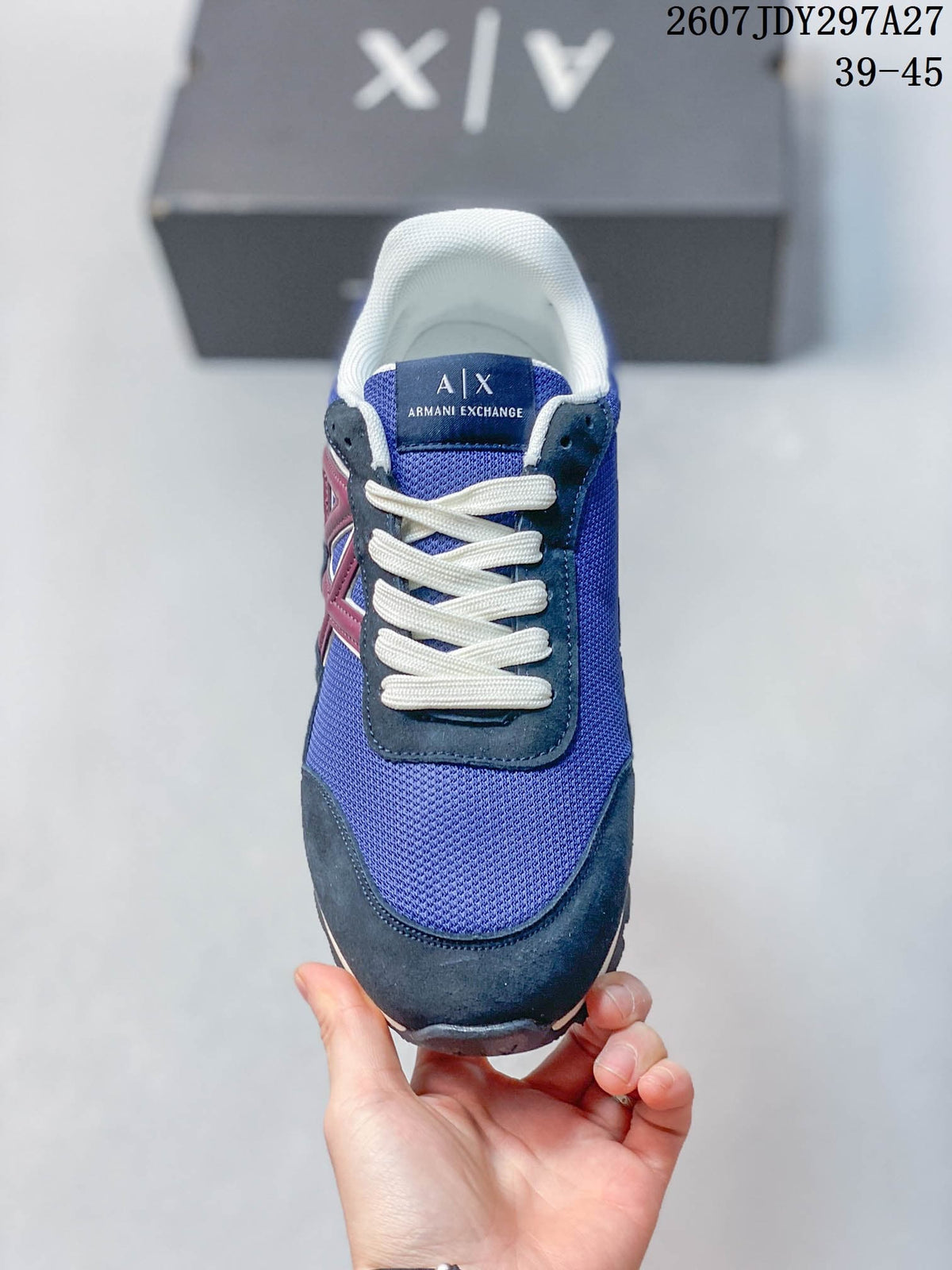 Armani Exchange A|X Low-Top Sneakers Blue Burgundy X8X241 XK435
