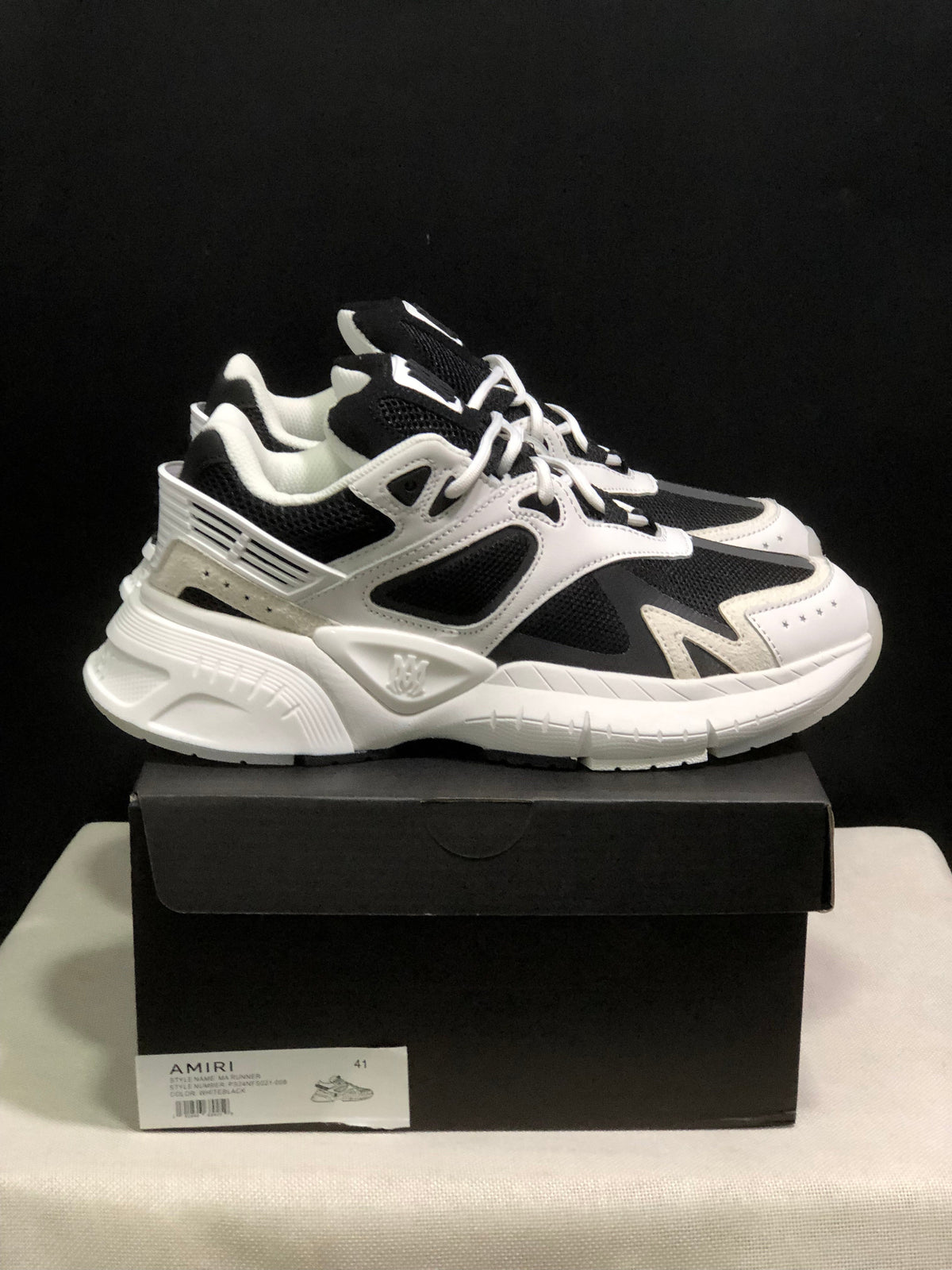 AMIRI MA Runner Sneakers White Black