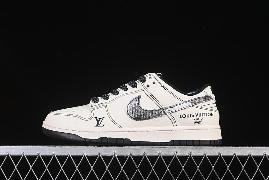 Nike SB Dunk Low x Louis Vuitton Nigo White Black