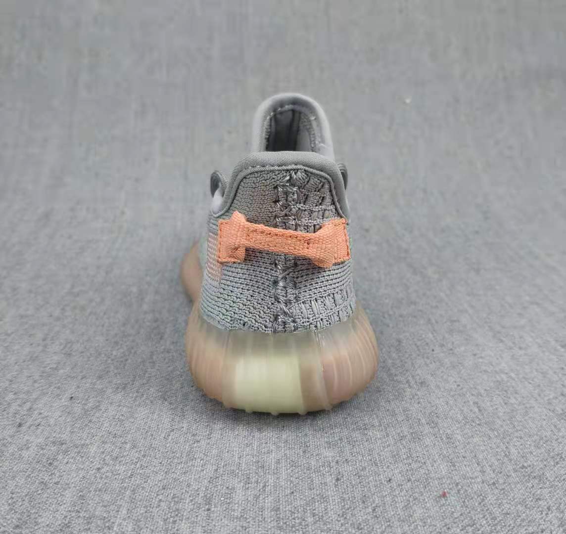 Yeezy 350 V2 Kids Sneakers Grey and Coral