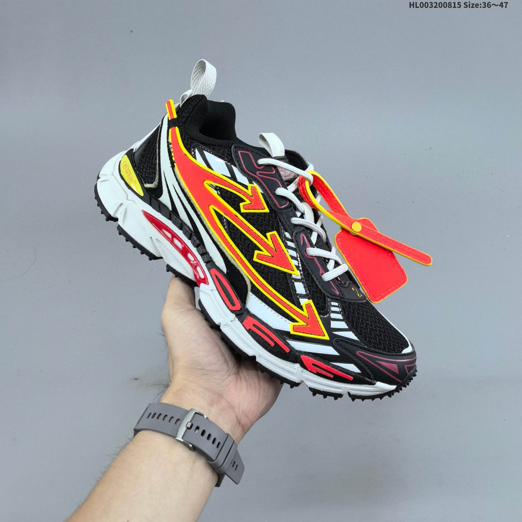 Off-White Be Right Back Low-Top Sneakers in Black and Orange