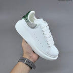 Alexander McQueen Oversized Low-Top Sneakers with Crystal Heel