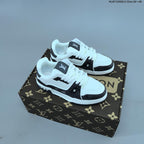 Louis Vuitton White and Black Low-Top Sneakers