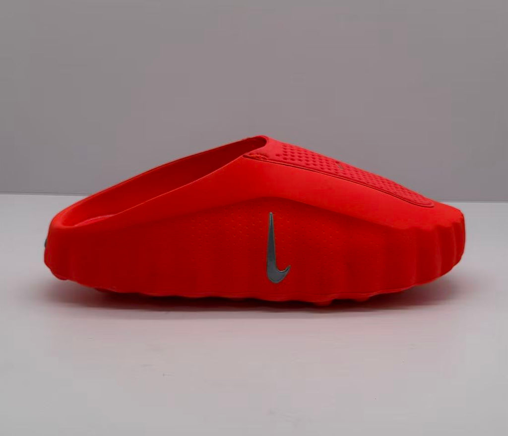 Nike Orange-Red Slides with Textured Sole