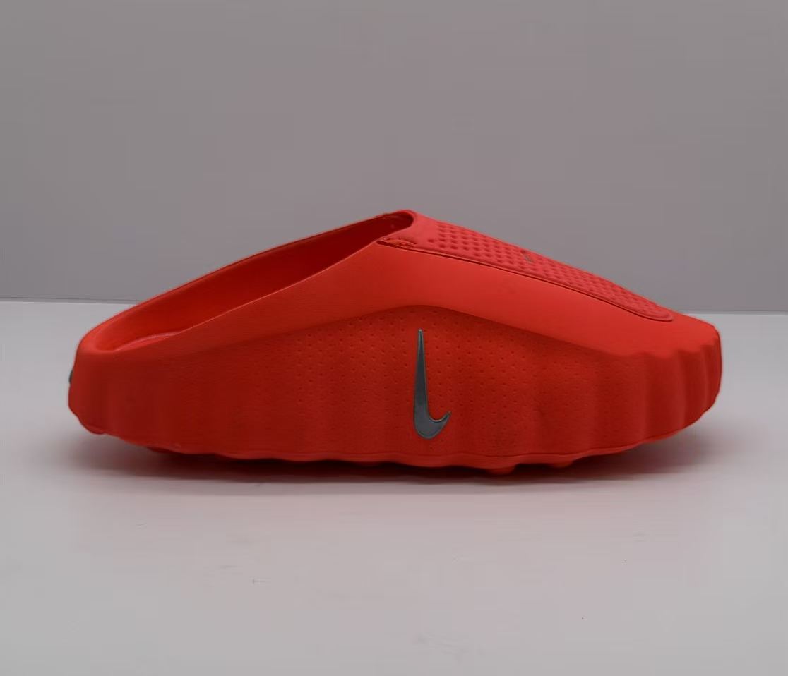 Nike Orange-Red Slides with Textured Sole