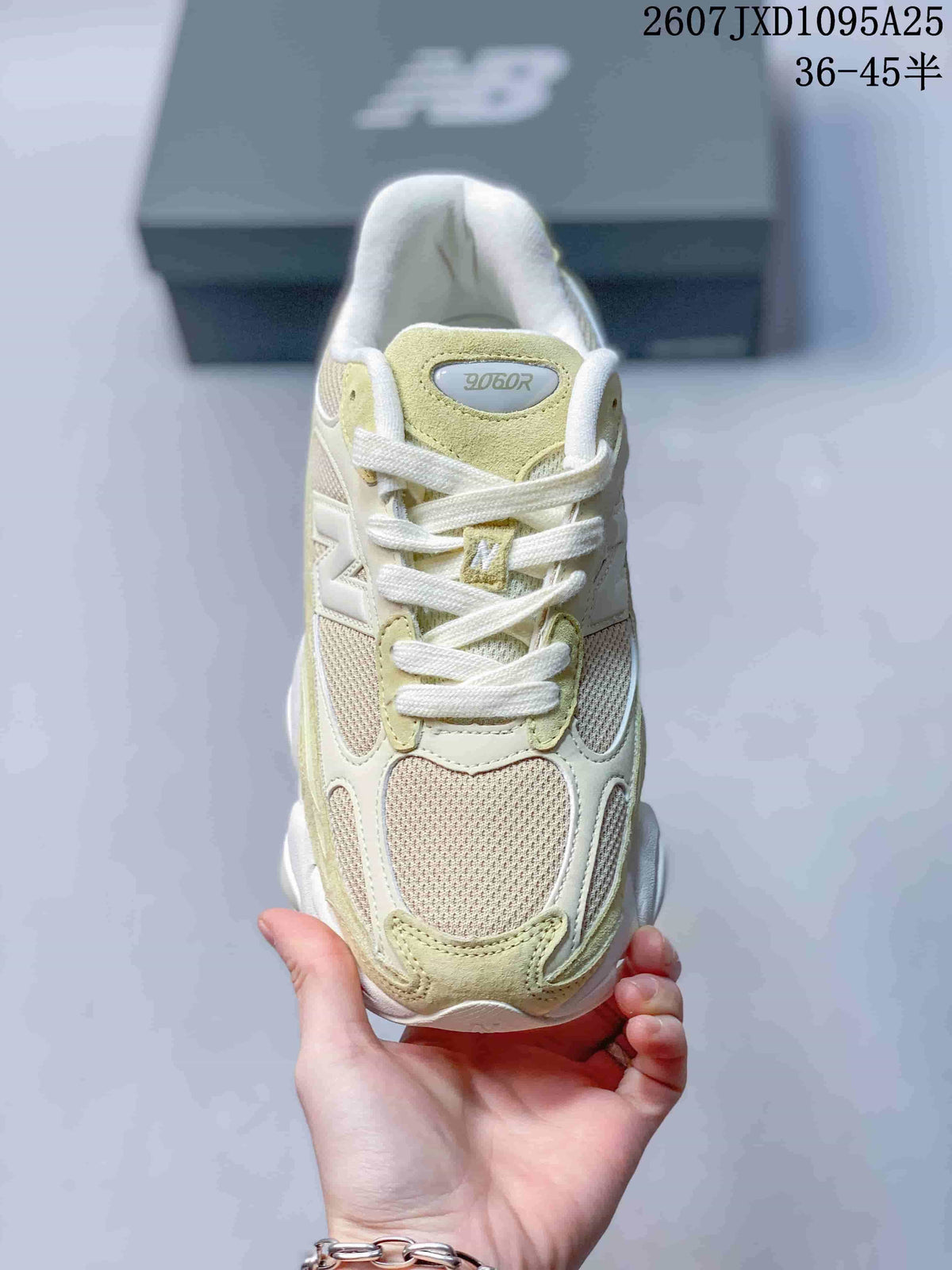 New Balance 9060R Suede Sneakers Pale Green Cream