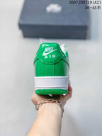Nike Air Force 1 Green and White Sneakers