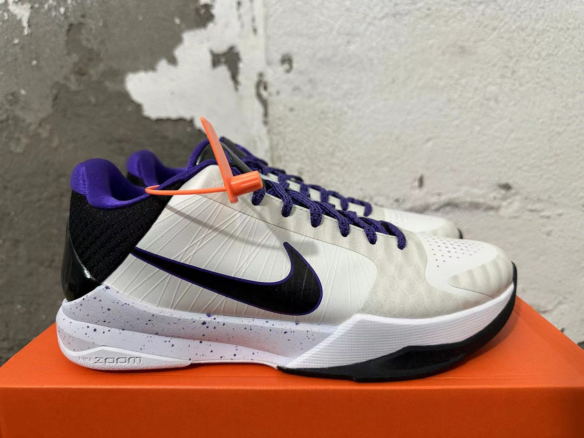 Nike Kobe 5 Basketball Shoes White Purple