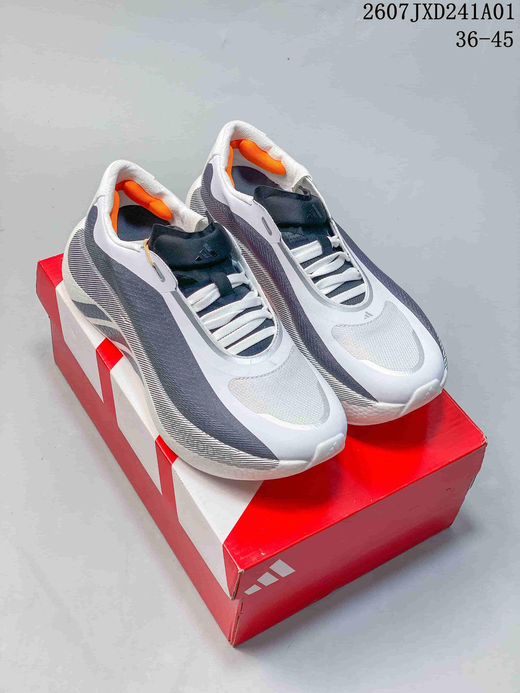 Adidas Hyperboost Edge M Running Shoes, White and Gray