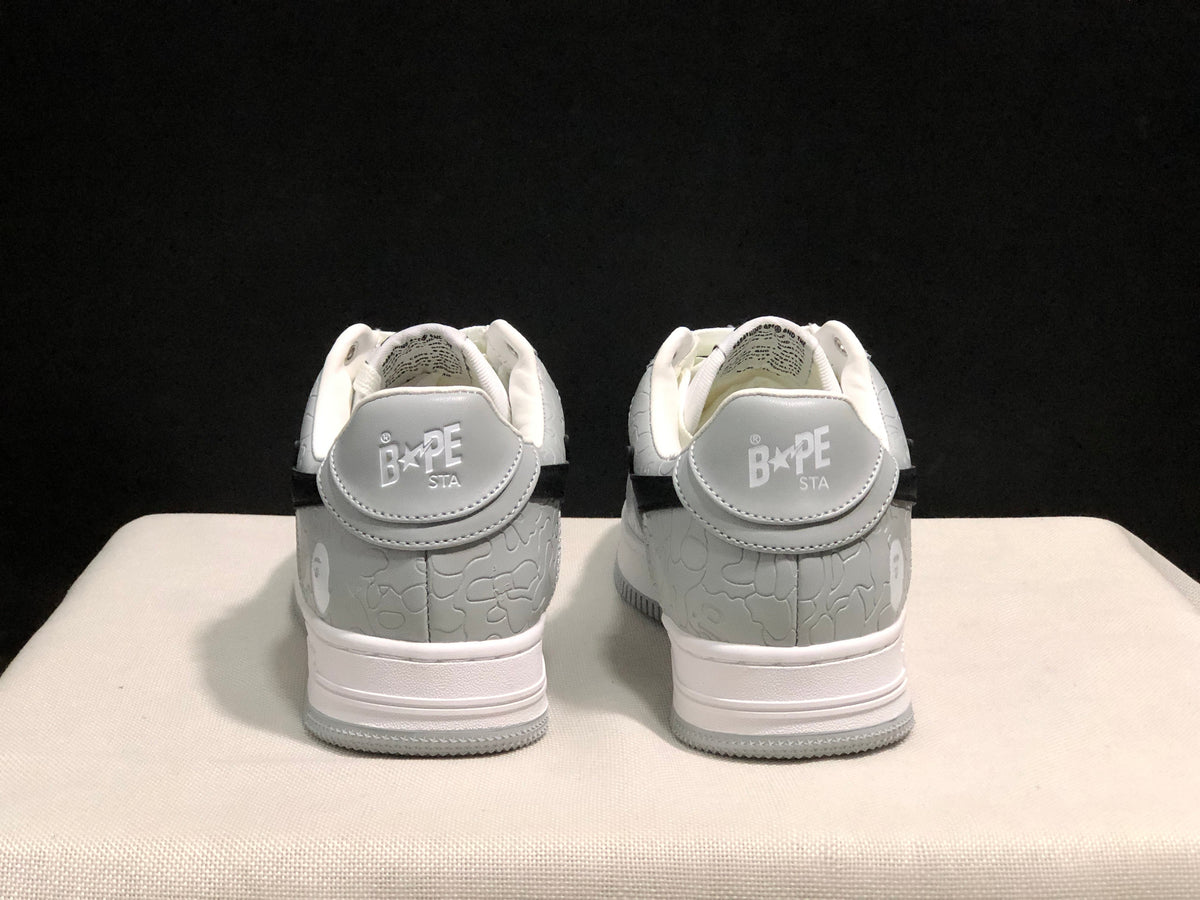 BAPE Sta Low-Top Sneakers White Grey Black