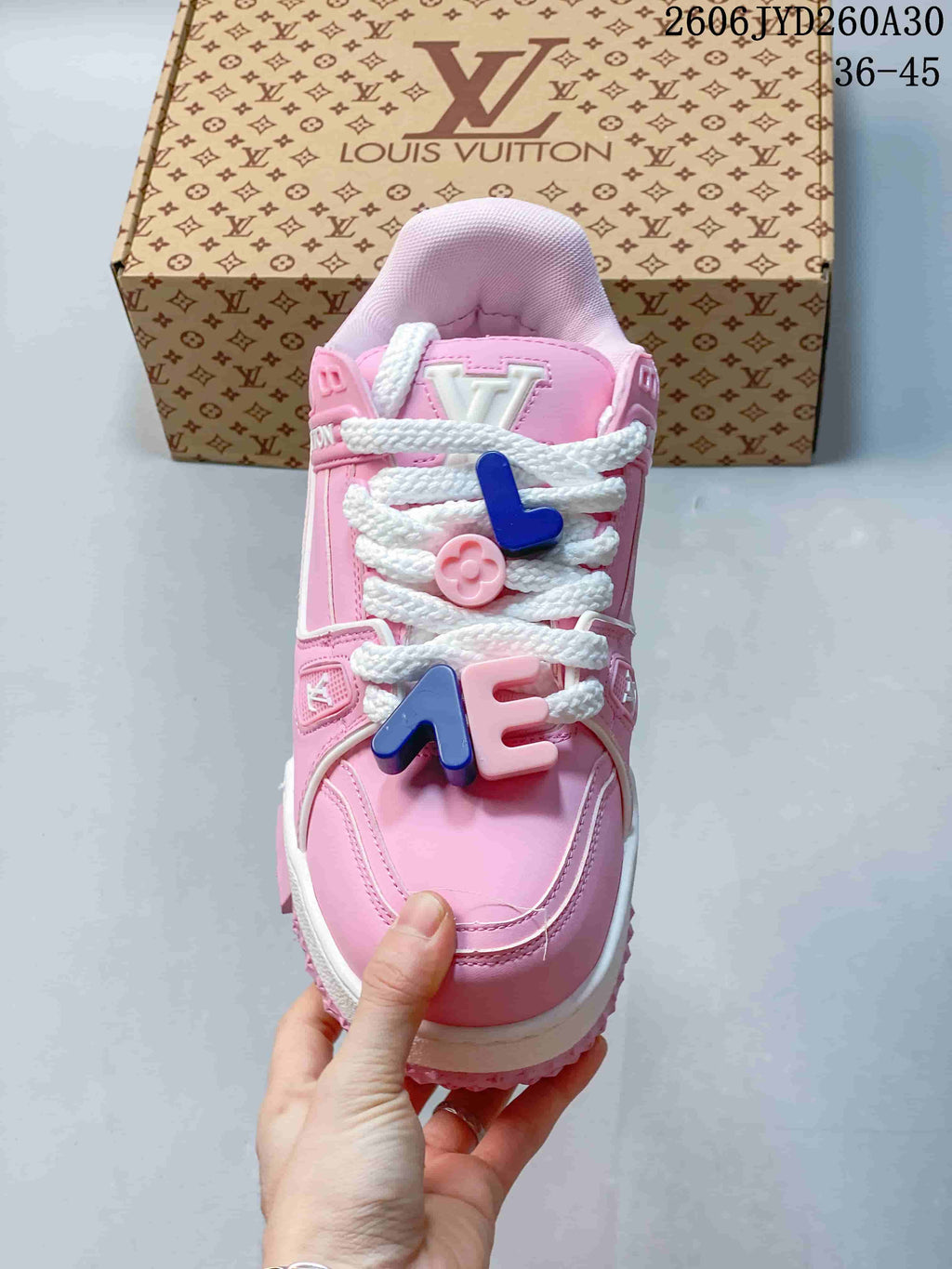 Louis Vuitton Trainer Maxi Pink Low-Top Sneakers