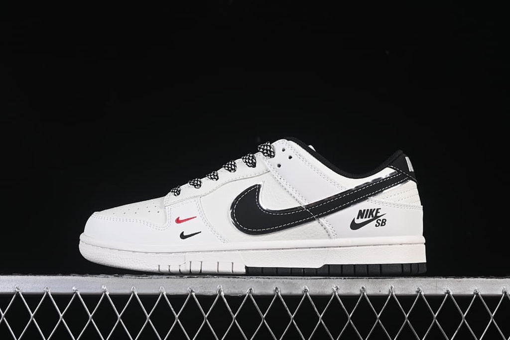 Nike SB Dunk Low White Black Skate Shoes CS1688-132