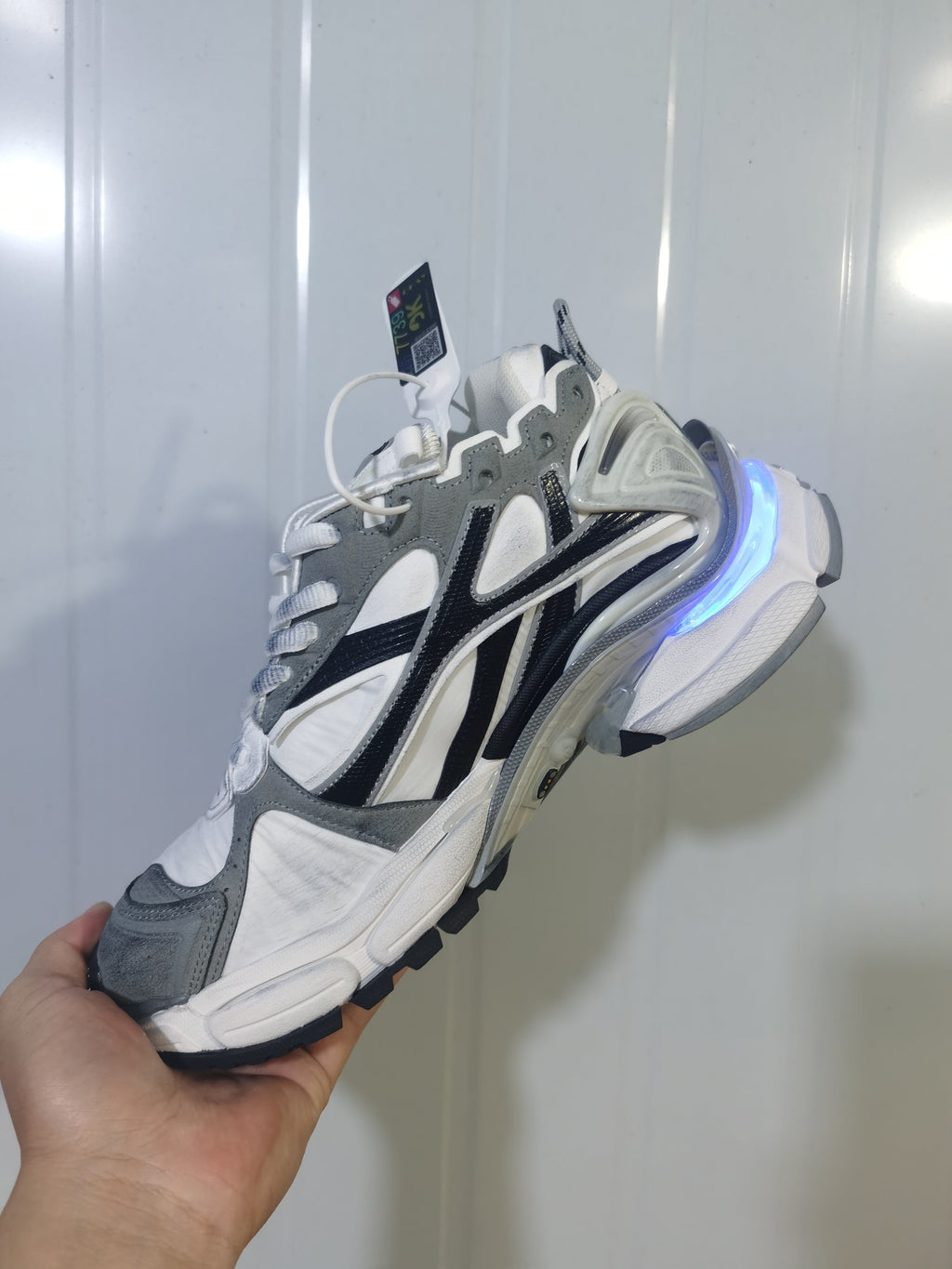 Puma 9012 Runner Sneakers Grey White Black Light-Up