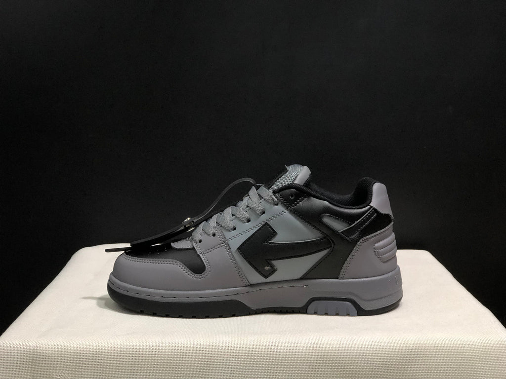 OFF-WHITE Out Of Office Low-Top Sneakers Grey and Black