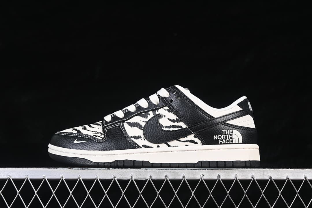 Nike SB Dunk Low Black and White Patterned Sneakers