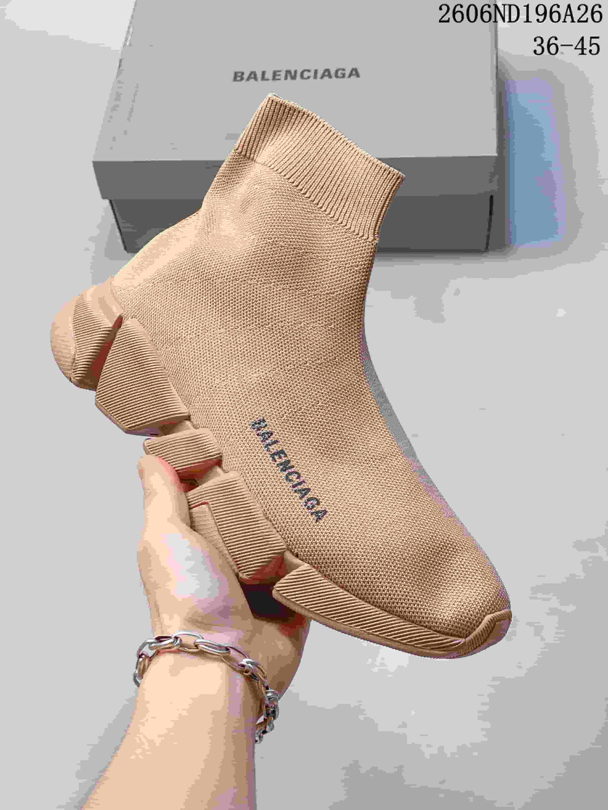 Balenciaga Knit Sock Sneakers Beige 2606ND196A26