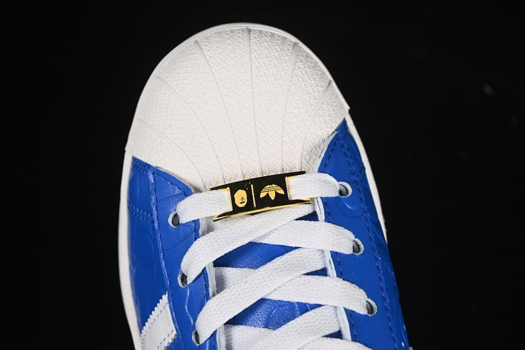 adidas Superstar JR2702 Blue White BAPE Sneakers