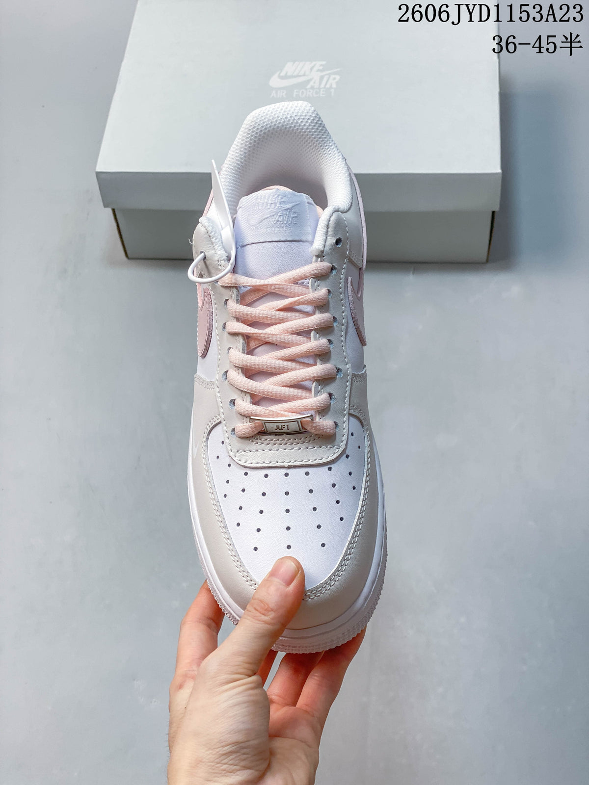 Nike Air Force 1 Low Pink and White Sneakers