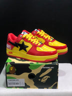 BAPE Bape Sta Low-Top Sneakers Red Yellow Black