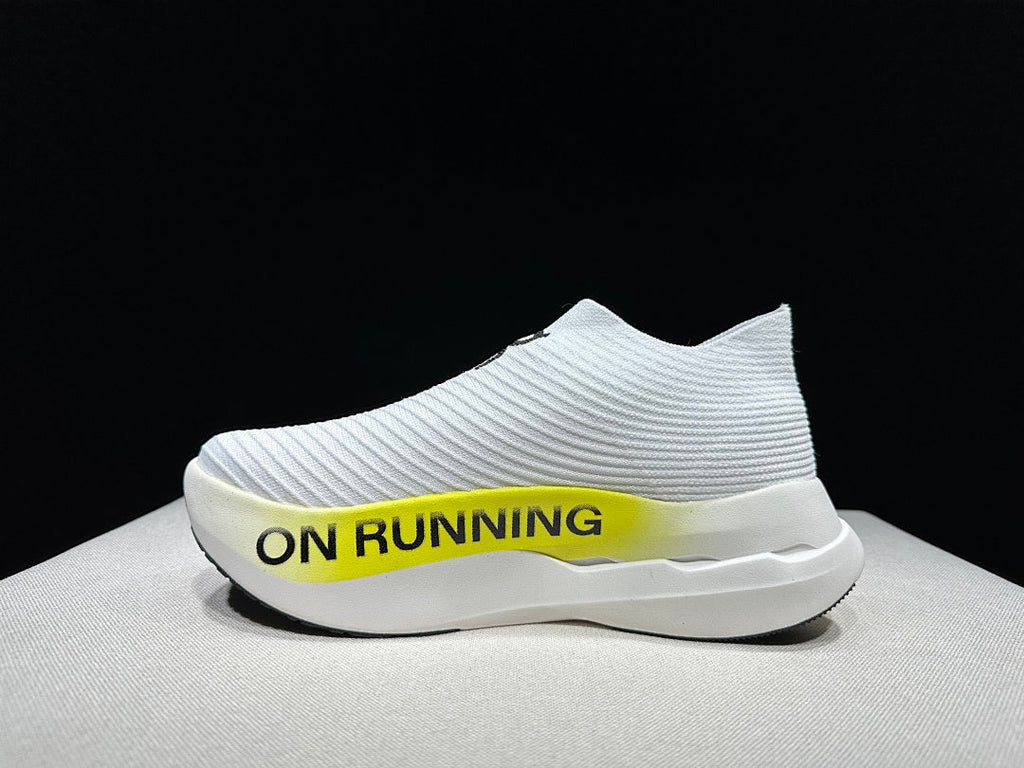 On Cloudboom Strike LS Running Shoes White Lime