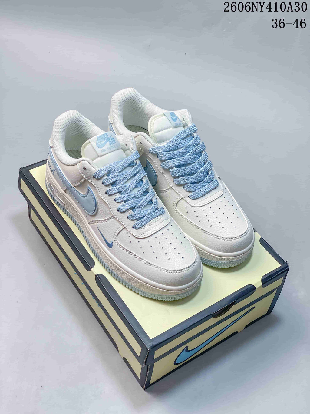 Nike Air Force 1 '07 Low White and Blue Sneakers