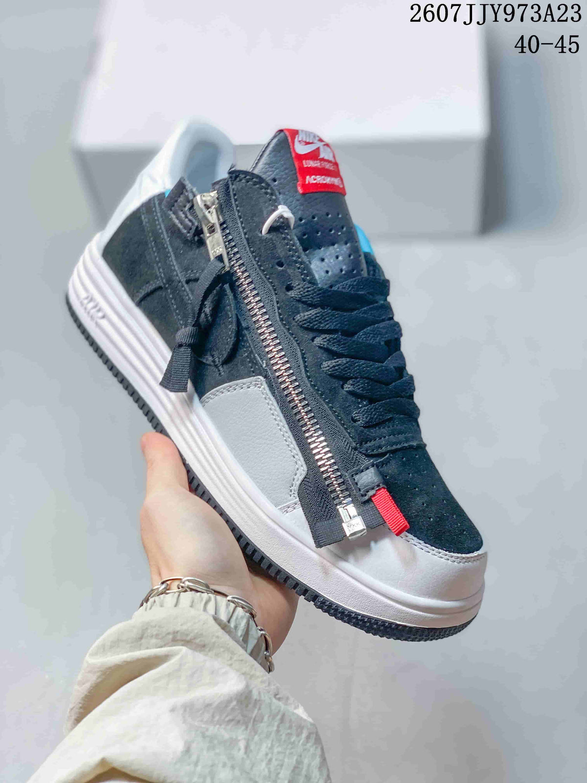 Nike Lunar Force 1 x Acronym Sneakers Black/White 2607JJY973A23