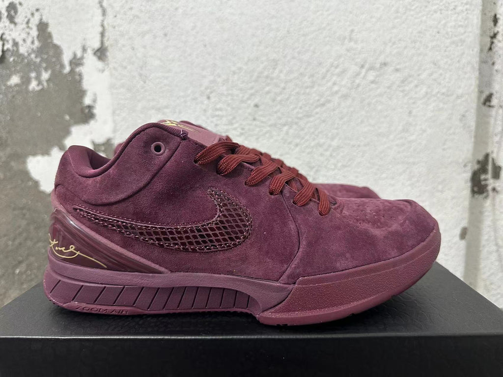 Nike Zoom Kobe 4 Low Burgundy Basketball Shoes
